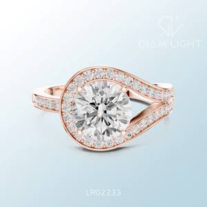 Bague Cluster Ronde Certifiée IGI, Design de Bijoux Élégant, Style Intemporel, Accessoire de Luxe Fait Main, Déclaration de Mode Moderne - Product Image 3