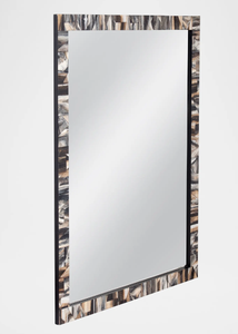 Miroir mural incrusté d'os bleu moderne de luxe écologique fabriqué à la main jeu de puces multicolores personnalisable décoratif pour les mariages - Product Image 3