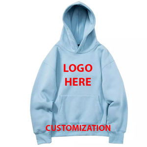 เสื้อฮู้ดผ้าฝ้ายโพลีเอสเตอร์สีพื้นสำหรับชายหญิง,เสื้อมีหมวกแบบเรียบมีโลโก้แบบเฉพาะ - Product Image 3