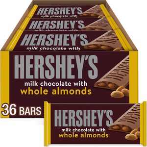 HERSHEY'S Milk Chocolate with Whole Almonds Candy Bars, 1.45 oz (36 Count) - Product Image 2