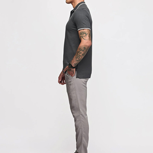 Polos de Diseño Personalizado para Hombre 2024, Algodón de Alta Calidad, Transpirable, Estilo Casual con Patrón Liso, Precio al por Mayor - Product Image 6