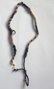เครื่องประดับผม macrame Lulu ทำด้วยมือลูกปัดหลากสีทอง45ซม. ดวงจันทร์ครึ่งดวงการค้นหาเครื่องประดับไมโคร macrame เส้นไหมผสมสีสำหรับเธอ - Product Image 2