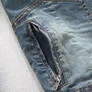 Chaquetas de mezclilla informales de moda de gran tamaño de alta calidad, ropa de hombre, chaquetas de mezclilla teñidas lisas - Product Image 6