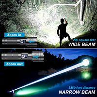 Brightenlux blanc laser zoom taschenlampe linterna torche led haute puissance rechargeable super lumineuse puissante lampe de poche tactique