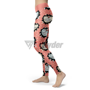 Pantalones de Yoga de punto transpirables de cintura alta para mujer, mallas estampadas por sublimación personalizadas, informales para uso en el gimnasio, tarifa al por mayor - Product Image 5