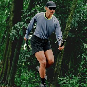 Shorts Bermuda noirs pour homme ELAST 360, entrejambe 14 cm - Product Image 2