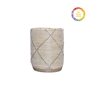 Cesta de vientre de algas marinas artesanales, acento duradero versátil para espacios habitables - Product Image 4