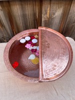 Bol de spa en cuivre martelé antique moderne traditionnel plaqué pour le trempage des pieds, pédicure, massage de désintoxication, thérapie de bien-être naturel