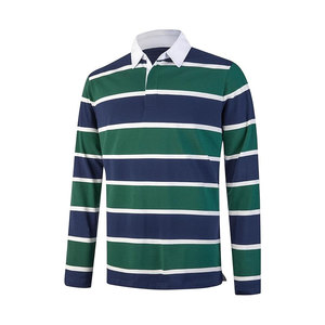 Camisas Unisex a Rayas, Transpirables, que Absorben la Humedad, con Cuello Clásico, Casuales, de Golf, Personalizables - Product Image 1