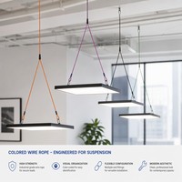 Kit de suspension de plafond en câble, système de suspension en câble d'acier inoxydable, protection intérieure/extérieure FENGMIN OEM
