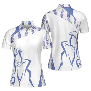 Camiseta Polo de Manga Corta con Logotipo Personalizado para Mujer, Camisetas de Golf de Punto con Estampado, Precio al por Mayor - Product Image 1