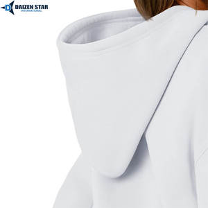 Sweat à capuche éco-responsable pour femme, 100% coton molletonné, anti-plis, séchage rapide, respirant, broderie 3D, hiver, décontracté, OEM - Product Image 6