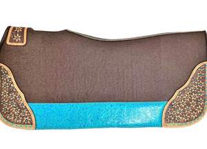 Selle Western en feutre avec forme profilée, avec patch en cuir et équipement équestre australien, équipement équestre américain - Product Image 2