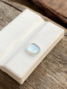 Piedra de cabujones con forma de Cojín cuadrado de Aguamarina de Color superior Natural con piedras preciosas de buen brillo para hacer joyas de 1,58 quilates - Product Image 4