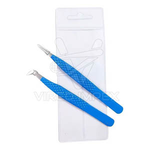 Pince à épiler à pointe en fibre pour cils, instruments de beauté, prix de gros - Product Image 4