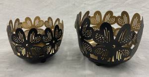 Multicolor Iron Votive <b>Candle</b> Holder Handmade S/3 <b>Flower</b> Design Trending Home Decor Christmas Powder Coating Metal Holder - Product Image 3