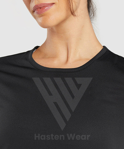 T-shirts de sport pour femmes à faible MOQ, prix de gros, personnalisez votre propre logo, t-shirts de sport pour femmes grandes tailles - Product Image 5