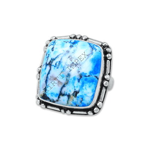 Best Selling Birthstone <b>Rings</b> Solid 925 Sterling Silver With Cushion Cut <b>Blue</b> Dendrite <b>Opal</b> Gemstone Designer <b>Rings</b> Fine Jewelry - Product Image 2