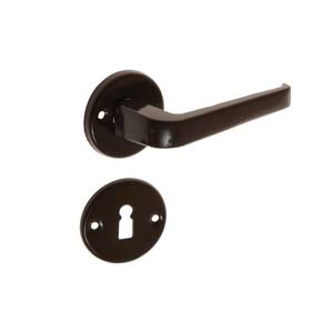 Poignée de porte avec plaque ronde BB-Marron - Product Image 1