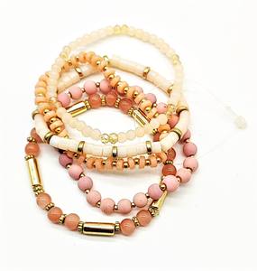 Multilayer High Quality Boho Heart Love Bead <b>Bracelet</b> Jewelry Set Handmade Trending Gold Heart <b>Charm</b> Beaded Couple <b>Bracelet</b> - Product Image 3