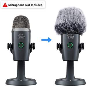 DONGTAI Esponja Micrófono Furry Windscreen Muff - Mic Wind Cover Fur Pop Filter Como cubierta de espuma Compatible con <span class=keywords><strong>Blue</strong></span> <span class=keywords><strong>Yeti</strong></span> Nano - Product Image 2