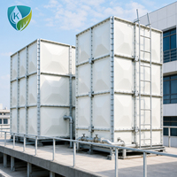 Réservoir d'eau modulaire préfabriqué en panneaux sectionnels boulonnés SMC GRP pour campement isolé