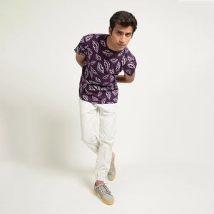 Venta al por mayor de algodón hombres camisetas gráficas ropa de los hombres camisa nueva moda High Street barato impreso camiseta - Product Image 5