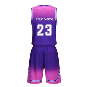 ชุดยูนิฟอร์มบาสเก็ตบอลแบบกำหนดเองพร้อมชื่อทีม ราคาขายส่ง สไตล์วินเทจ ขนาดเยาวชน คอวี - Product Image 3