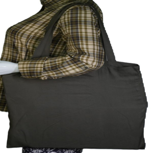 Sac fourre-tout en toile de coton 100% écologique réutilisable avec logo personnalisé imprimé avec fermeture à glissière pour les courses et l'usage quotidien - Product Image 2