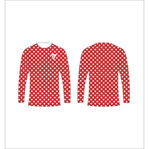 T-shirt à manches longues camouflage rouge cramoisi pour homme, motif géométrique croix blanche, col rond, Trackstar OEM Private Label TSI-G05-P0841 - Product Image 1