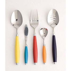 Cuillère à dîner en acier inoxydable de Style occidental, ensemble de couverts élégants à poignée pointillée en résine blanche ronde faite à la main - Product Image 6