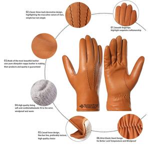 Gant d'hiver chaud unisexe en cuir véritable, nouveau Design à la mode - Product Image 2