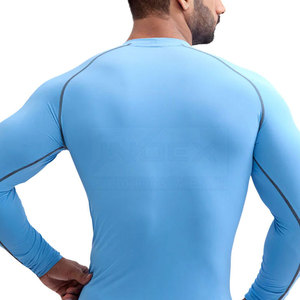 Camisetas de manga larga de compresión para hombre, imágenes impresas personalizadas y logotipo, 100% poliéster - Product Image 3