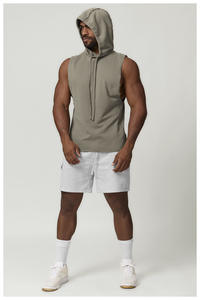 Men Sleeveless <b>Hoodie</b> Tank Top Gym Muscle Shirt <b>Bodybuilding</b> Fitness Training Casual Vest Sportswear Hooded Workout Top - Product Image 6