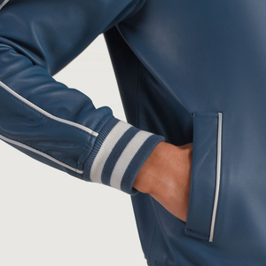 Veste Versity à manches en cuir pour hommes stylés Collage Varsity Jacket New Design Street Fashion Meilleure vente - Product Image 6