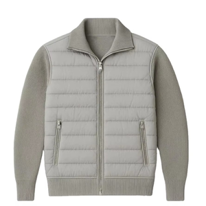 Custom Winter Down Puffer Jackets for Men Hooded Puffer Bubble Winter Jacket with Pockets - Product Image 1