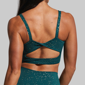 Women's Adjustable Strap Breathable Simple High for Yoga Sports <b>Bra</b> with <b>Removable</b> Chest <b>Pad</b> for Gym Wear - Product Image 3