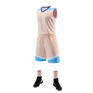 Conjunto de Uniforme de Baloncesto Reversible Personalizado con Números y Logotipo, Malla de Poliéster y Sarga - Product Image 1