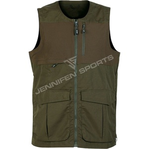 เสื้อกั๊กยุทธวิธีกลางแจ้งสำหรับผู้ชาย สำหรับการล่าสัตว์ ตกปลา ทำจากผ้าแคนวาสฝ้าย 100% ปรับขนาดได้ ระบายอากาศดี มีกระเป๋าหลายช่อง - Product Image 1