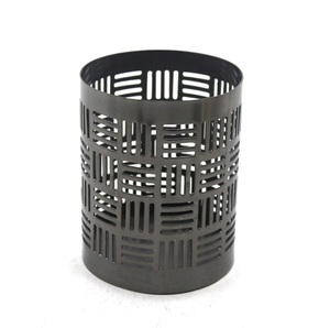 Venta al por mayor a granel antiguo negro níquel Color hierro hecho a mano Material Navidad decorativo votivo titular vela tarro a granel - Product Image 3