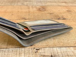 Cartera de cuero personalizada cartera plegable clásica personalizada delgada regalo desgastado Unisex monograma aniversario - Product Image 3