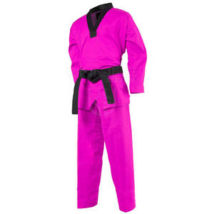Arts Martiaux Porter Kimono Jiu Jitsu Uniforme Solide Hommes Uniforme Uni Taekwondo Avec Logo Personnalisé - Product Image 1