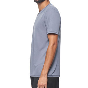 Pour les T-shirts de niveau suivant T-shirt pour hommes personnalisé à col en V rapide de haute qualité avec motif solide de logo personnalisé - Product Image 4