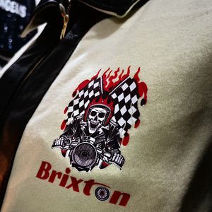 Chaquetas universitarias con letras bordadas para hombre, cuello levantado, patrón sólido, cierre de un solo botón, tela de lana 100% para ropa de calle de invierno - Product Image 6