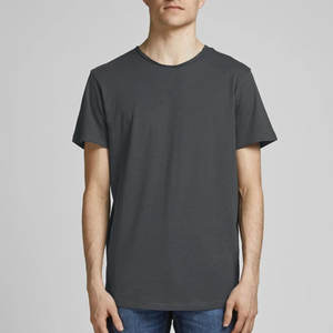 Camiseta de Verano de Manga Corta, Cuello Redondo, Algodón Peinado, Corte Ajustado - Product Image 1