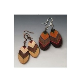 Boucles d'oreilles écologiques en bois prix de gros - Product Image 3