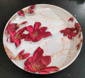 Assiettes en mélamine rondes haut de gamme de 12 pouces conçues sur mesure pour les restaurants pour le service du dîner - Product Image 4