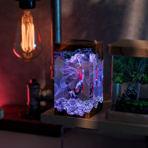 Lámpara de Resina Epoxi Personalizada, Lámpara de Resina Epoxi, Lámpara de Arte de Madera y Resina, Lámpara de Noche Personalizada, Regalo Hecho a Mano, Cumpleaños - Product Image 2