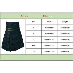 Wholesale Custom Design Scottish Men's Kilt Traditional Highland Dress <b>Skirt</b> Tartan Kilts 6 Yards With Three Leather Straps - Product Image 6