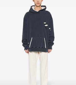 เสื้อมีฮู้ดขนาดใหญ่พิเศษสำหรับผู้ชายใส่ได้ทั้งชายและหญิงเสื้อสเวตเชิ้ตผ้าฝ้าย100% พร้อมฮู้ดธรรมดาซักได้ - Product Image 3